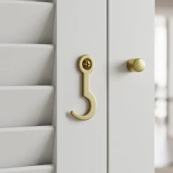 Crochet plat Laiton l. 24 mm x H. 15 mm^Diall Outlet