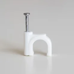 Crochets fixation / Clips de Câble ronds type FLOP fi 9 mm, blancs, boîte de 100 pcs^Horoz Electric Outlet