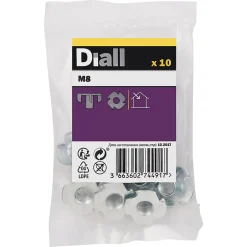 Écrous à frapper en acier zingué ø 8 - 10 pièces^Diall