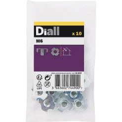 Écrous à frapper en acier zingué ø 6 - 10 pièces-Diall Outlet