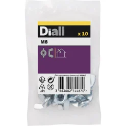 Écrous à oreilles en acier zingués ø 8 - 10 pièces^Diall Discount