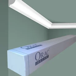 CX132 Corniche plafond - 2x2x200cm (h x p x L) - moulure décorative polymère A l'unité-Orac Decor Sale