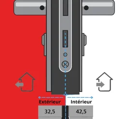 Cylindre 2 entrées nickel 32.5 X 42.5 mm^Vachette Clearance