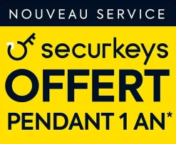 Cylindre 6 goupilles dimensions 40+40 débrayable nickelé + 5 clés réversibles-Bricard Hot