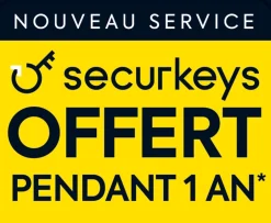 Cylindre 6 goupilles dimensions 30+30 débrayable nickelé + 5 clés réversibles^Bricard Online