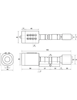 Cylindre connecté Intelock STUDY, taille ajustable, argent - INTELOCK-Thirard Hot