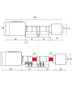 Cylindre connecté Intelock STUDY, taille ajustable, argent - INTELOCK-Thirard Hot