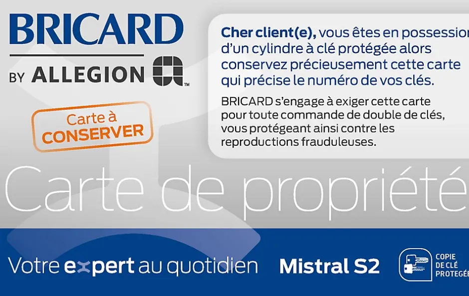 Cylindre débrayable 2 entrées 40X50-Bricard New