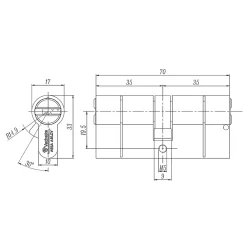 Cylindre de haute sécurité 35 x 35 mm^Vachette Online