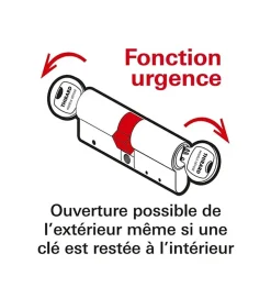 Cylindre de serrure double entrée T2, 30x60mm, nickel, anti-arrachement, anti-perçage, anti-crochetage, 5 clés -^Thirard Hot