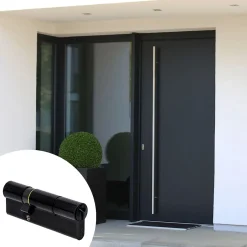 Cylindre de Serrure 30x60 mm finition PVD noir V5 3 clés-Vachette New