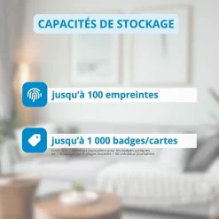 Cylindre électronique de serrure connecté -10 bio à empreinte digitale et badge rfid mifare-LOCKY Hot