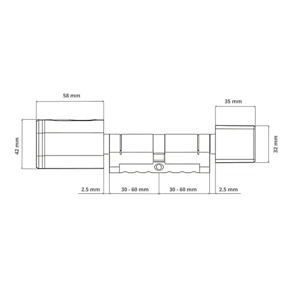 Cylindre électronique de serrure connecté -10 code à code et badge rfid mifare^LOCKY Online
