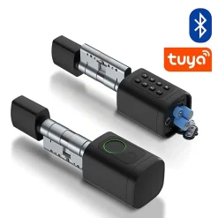 Cylindre Électronique de Serrure Connectée Ouverture Code, RFID & Smartphone-Automatisme Passion New