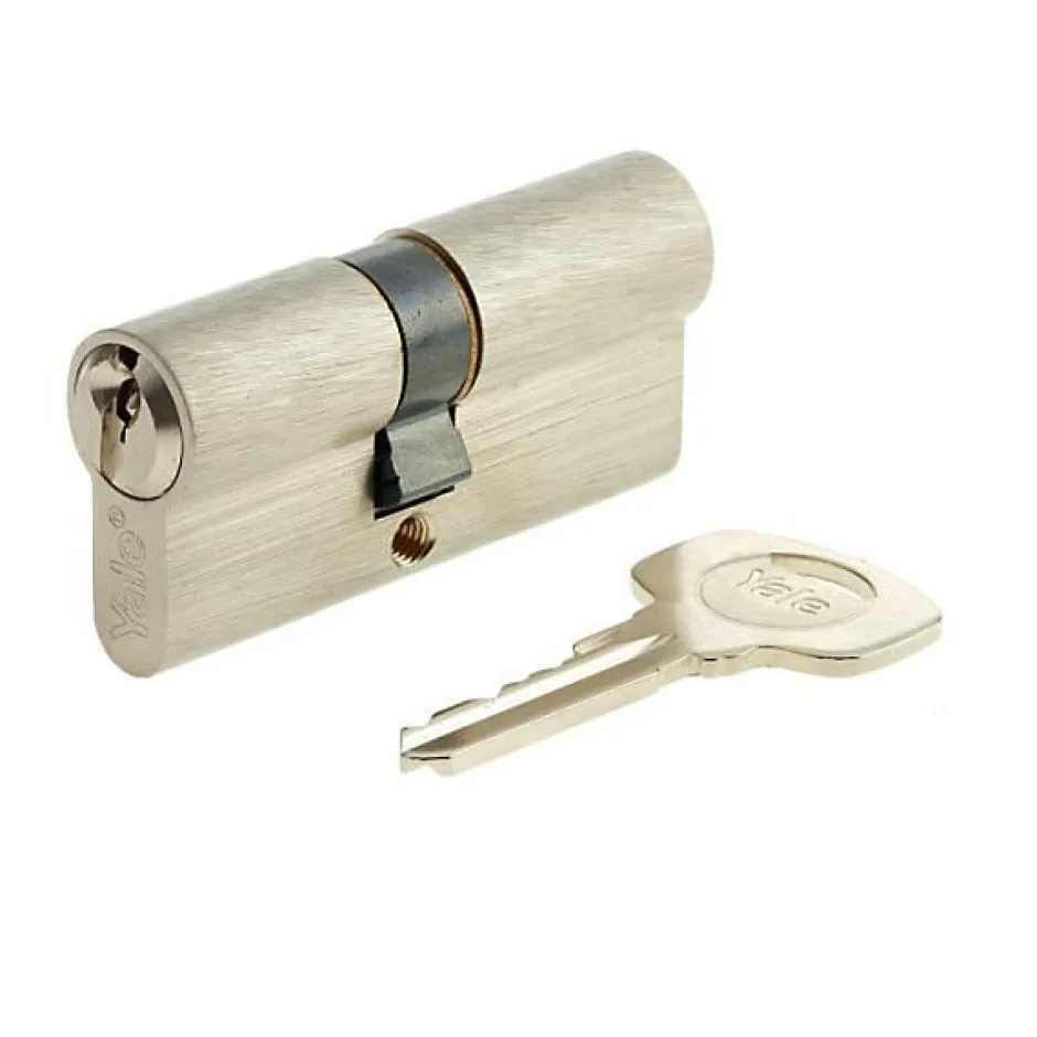 Cylindre série 500+ 30x30 mm nickelé - 5 goupilles - 3 clés-Yale Discount