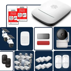 - Pack Alarme Maison sans Fil Elite (Tranquillité+) - Centrale PA501Z - Kit XXL 20 Accessoires + 2 Caméras solaires Motoris^Daewoo Discount
