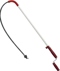 Déboucheur canne WC 85 cm - double spire acier, tête vrille, manche plastique^Virax