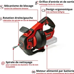 Déboucheur TE-DA 18/760 LI SOLO-Einhell Discount