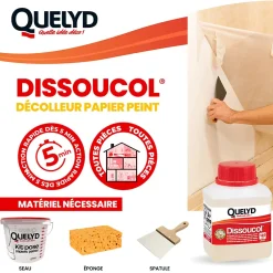Décolleur de papier peint Dissoucol - surface de couverture 140 m² - contenance 0,25 L - 30611831^Quelyd Best