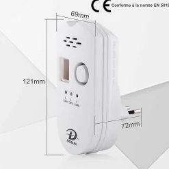 Detecteur de gaz naturel. gpl et charbon alarme sonore affichage led modele brj-502 - D MODUN^Generique Clearance