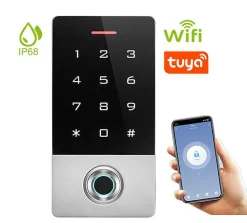 Digicode avec lecteur d'empreintes connecté wifi et lecteur RFID-Automatisme Passion Sale