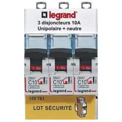 Disjoncteur DNX3 unipolaire + neutre 10A vendu par 3 pièces^Legrand Clearance