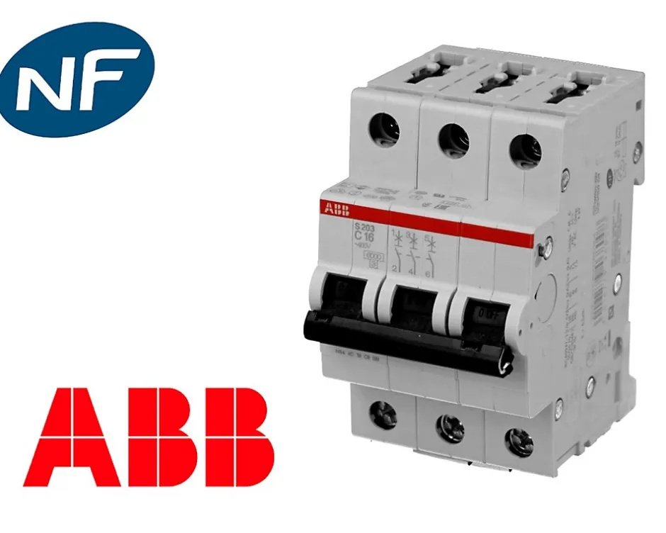 Disjoncteur Modulaire 63A 3P S203-C63-ABB New
