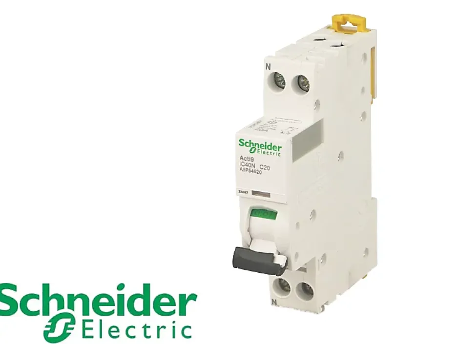 Disjoncteur modulaire phase neutre Schneider Acti9 iC40N 6A courbe C^Schneider Electric Hot