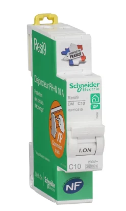 Disjoncteur peignable courbe C phase + neutre 10A Resi9 XP^Schneider Electric Outlet