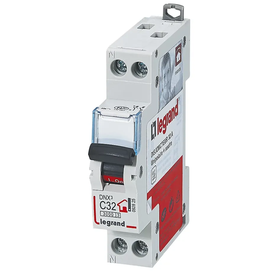 Disjoncteur Phase + neutre 32A-Legrand Online