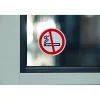 Disque de signalisation Défense de fumer, polystyrène rigide adhésif, diamètre 80mm --Thirard Discount