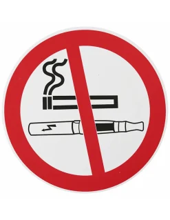 Disque de signalisation Interdiction de fumer, polystyrène rigide adhésif, diamètre 180mm -^Thirard Online