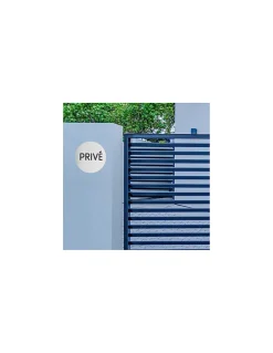 Disque de signalisation Privé, aluminium adhésif, diamètre 80mm --Thirard Outlet