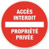 Disque de signalisation "Propriété privée" Ø17^Chapuis Online