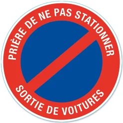 Disque de signalisation "Sortie de voiture"-Chapuis Outlet
