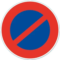 Disque de signalisation "Stationnement interdit" ø28 cm^Chapuis Online
