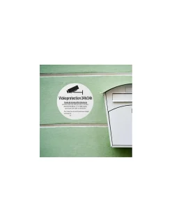 Disque de signalisation Vidéoprojection 24/24, polystyrène rigide adhésif, diamètre 80mm --Thirard Best