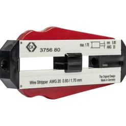 Dénudeur de fil C.K T3756 0,80 mm adapté pour fils PVC et PTFE, butée réglable, lames en acier trempé-V33 New