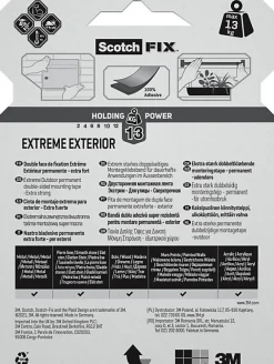 Double face extérieur Extrême 19 mm x 5 m noir, 13 kg^Scotch Sale