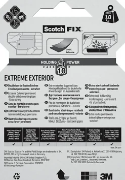 Double face intérieur Extrême 19 mm x 1.5 m noir, 10 kg^Scotch Sale