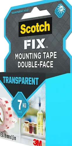 Double face intérieur Scotch Extrême 19 mm x 1.5 m transparent, 7 kg-3M Hot