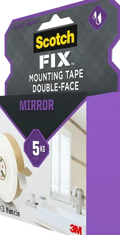 Double face miroir 19 mm x 5 m blanc, 5 kg^3M Hot