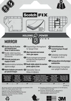 Double face miroir 3M 19 mm x 1.5 m blanc, 5 kg^Scotch