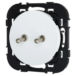 Double interrupteur à manette Espen blanc à composer^Jacobsen New