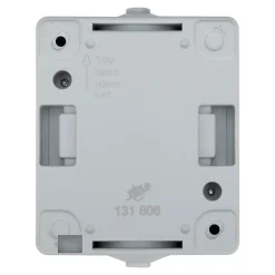 Double interrupteur va-et-vient étanche en saillie gris complet- Outlet