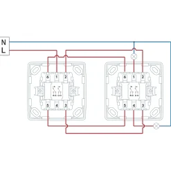 Double interrupteur va-et-vient monobloc en saillie étanche Sigurd blanc complet-Jacobsen
