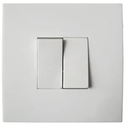 Double interrupteurs va-et-vient blanc-Diall Hot