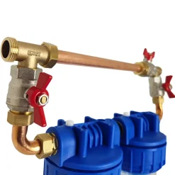 Double Porte Filtre à Eau Bypass 9"3/4 installation Facile Raccord 3/4" - 20/27 Filtre Domestique Fabriqué en France-Toodo Outlet