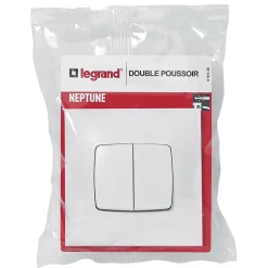 Double poussoir Neptune Blanc-Legrand New