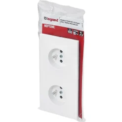 Double prise 2 pôles+terre Neptune^Legrand New